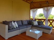 Aranżacja: Meble z technorattanu NILAMITO VIII Light Grey