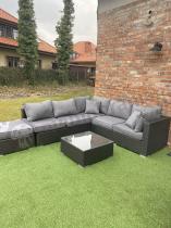 Aranżacja: Meble z technorattanu ogrodowe NILAMITO VIII Anthracite & Blue Grey