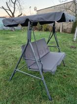 Aranżacja: Metalowa huśtawka trzyosobowa Bressa - Grey