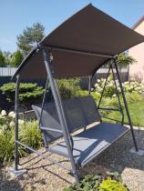 Aranżacja: Metalowa huśtawka trzyosobowa Tivona - Grey