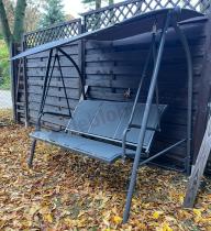 Aranżacja: Metalowa huśtawka trzyosobowa Tivona - Grey