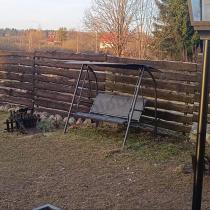 Aranżacja: Metalowa huśtawka trzyosobowa Tivona - Grey