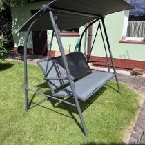 Aranżacja: Metalowa huśtawka trzyosobowa Tivona - Grey