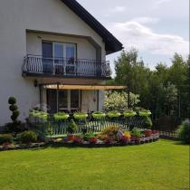 Aranżacja: Metalowa pergol na taras Niro 4x4 - Cream