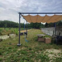 Aranżacja: Metalowa pergola na taras Niro 4x4 - Cream