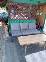 Aranżacja: Metalowa sofa trzyosobowa 175cm na taras Panaon - Grey