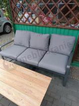 Aranżacja: Metalowa sofa trzyosobowa 175cm na taras Panaon - Grey