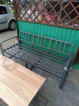 Aranżacja: Metalowa sofa trzyosobowa 175cm na taras Panaon - Grey