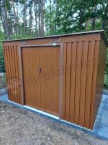 Aranżacja: Metalowa szopa na narzędzia 261x181cm Ganner brązowy