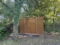 Aranżacja: Metalowa szopa na narzędzia 261x181cm Ganner brązowy