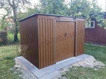 Aranżacja: Metalowa szopa na narzędzia 261x181cm Ganner brązowy