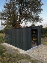 Aranżacja: Metalowa szopa na narzędzia ogrodowe Linker 247x370cm (8,5m2) Antracyt