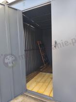 Aranżacja: Metalowa szopa na narzędzia ogrodowe Nittel Plus 240x240 cm - drzwi na zawiasach - Antracite A16