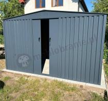 Aranżacja: Metalowa szopa ogrodowa Hartt 333x330x200cm - Antracyt A16