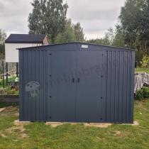 Aranżacja: Metalowa szopa ogrodowa Hartt Plus 300x360x205cm drzwi na zawiasach - Antracyt A16
