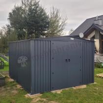 Aranżacja: Metalowa szopa ogrodowa Hartt Plus 300x360x205cm drzwi na zawiasach - Antracyt A16