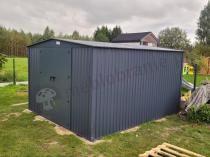 Aranżacja: Metalowa szopa ogrodowa Hartt Plus 300x360x205cm drzwi na zawiasach - Antracyt A16