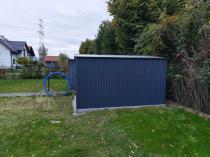 Aranżacja: Metalowa szopa ogrodowa Hartt Plus 300x360x205cm drzwi na zawiasach - Antracyt A16