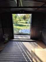 Aranżacja: Metalowa szopa ogrodowa Hartt Plus 300x360x205cm drzwi na zawiasach - Antracyt A16