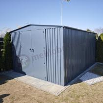 Aranżacja: Metalowa szopa ogrodowa Hartt Plus 300x360x205cm drzwi na zawiasach - Antracyt A16