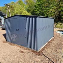 Aranżacja: Metalowa szopa ogrodowa Hartt Plus 300x360x205cm drzwi na zawiasach - Antracyt A16