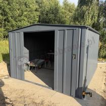 Aranżacja: Metalowa szopa ogrodowa Hartt Plus 300x360x205cm drzwi na zawiasach - Antracyt A16
