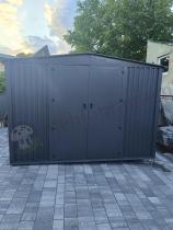 Aranżacja: Metalowa szopa ogrodowa Hartt Plus 300x360x205cm drzwi na zawiasach - Antracyt A16