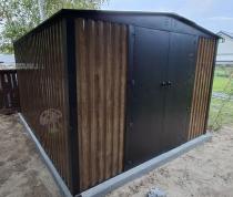 Aranżacja: Metalowa szopa ogrodowa Hartt Plus 300x360x205cm drzwi na zawiasach - Wooden