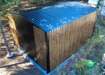 Aranżacja: Metalowa szopa ogrodowa Hartt Plus 300x360x205cm drzwi na zawiasach - Wooden