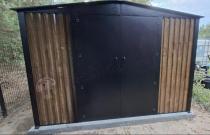 Aranżacja: Metalowa szopa ogrodowa Hartt Plus 300x360x205cm drzwi na zawiasach - Wooden