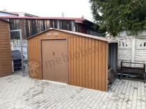 Aranżacja: Metalowa szopa z drewutnią Wipper 342x191cm (4,8m2) – Wood