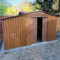 Aranżacja: Metalowa szopa z drewutnią Wipper 342x191cm (4,8m2) – Wood