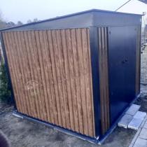 Aranżacja: Metalowy domek na narzędzia z drzwiami na zawiasach Nittel Plus 240x240 cm - Wooden