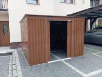 Aranżacja: Metalowy domek narzędziowy brązowy Ganner 261x241cm