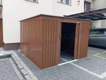 Aranżacja: Metalowy domek narzędziowy brązowy Ganner 261x241cm