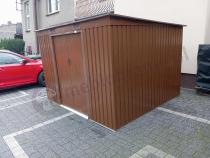 Aranżacja: Metalowy domek narzędziowy brązowy Ganner 261x241cm