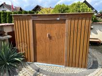 Aranżacja: Metalowy domek narzędziowy brązowy Ganner 261x241cm