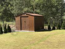 Aranżacja: Metalowy domek ogrodowy z oknem wood Dummer 277x323x221cm (8,9m3)