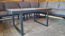 Aranżacja: Metalowy narożnik ogrodowy 280x220cm z ławą i fotelem Panaon Grey Teak