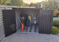 Aranżacja: Metalowy schowek na 4 rowery Varsat 165x222x151 - Szary