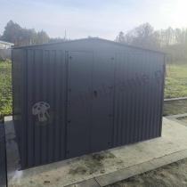 Aranżacja: Mocna szopa ogrodowa z drewutnią Wartt Plus z drzwiami na zawiasach 300x240x200cm - Antracite A16