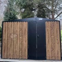 Aranżacja: Mocna szopa ogrodowa z drewutnią Wartt Plus z drzwiami na zawiasach 300x240x200cm - Wooden