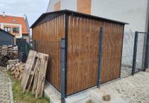 Aranżacja: Mocna szopa ogrodowa z drewutnią Wartt Plus z drzwiami na zawiasach 300x240x200cm - Wooden