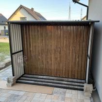 Aranżacja: Mocna szopa ogrodowa z drewutnią Wartt Plus z drzwiami na zawiasach 300x240x200cm - Wooden