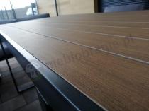 Aranżacja: Modułowe meble obiadowe z narożnikiem z ławą i dwoma fotelami Panaon Grey Teak