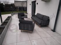 Aranżacja: Modułowy komplet mebli na taras z drewnianymi nóżkami - Mona - Dark Grey