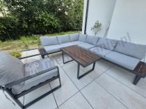 Aranżacja: Modułowy narożnik ogrodowy 280x220cm z ławą i fotelem Panaon LG