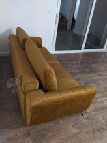 Aranżacja: Musztardowa kanapa rozkładana do salonu 250cm Megis 250x95 cm Monolith 48
