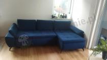 Aranżacja: Narożnik Aspen uniwersalny z funkcją spania 285x152cm - Solo 263 granat