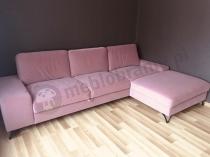 Aranżacja: Narożnik do salonu brudny róż prawostronny Flavio II 293x179 cm Matt Velvet 63